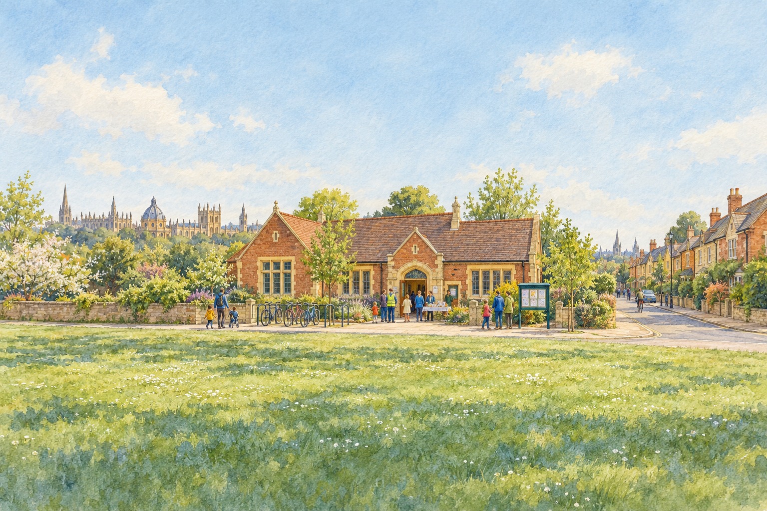 Representative Oxford neighbourhood community hall and gathering, not an identified venue